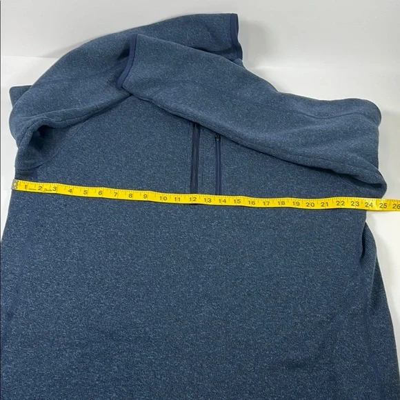 Patagonia Navy Heather Quarter-Zip Fleece Sz XL - Picture 5 of 12